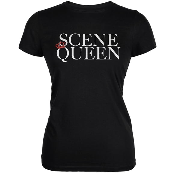 Scene Queen Black Juniors Soft T-Shirt - Medium
