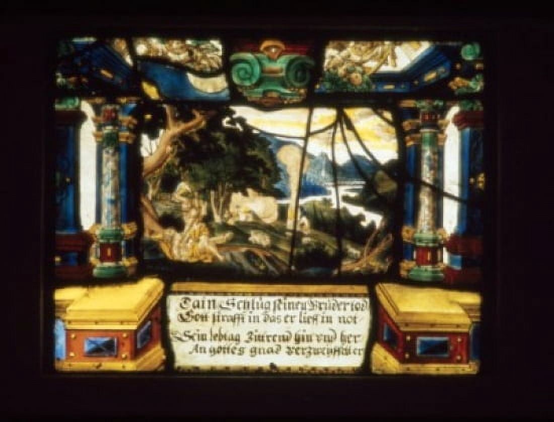 Scene from Genesis stained glass 17th Century Canvas Art - (18 x 24)
