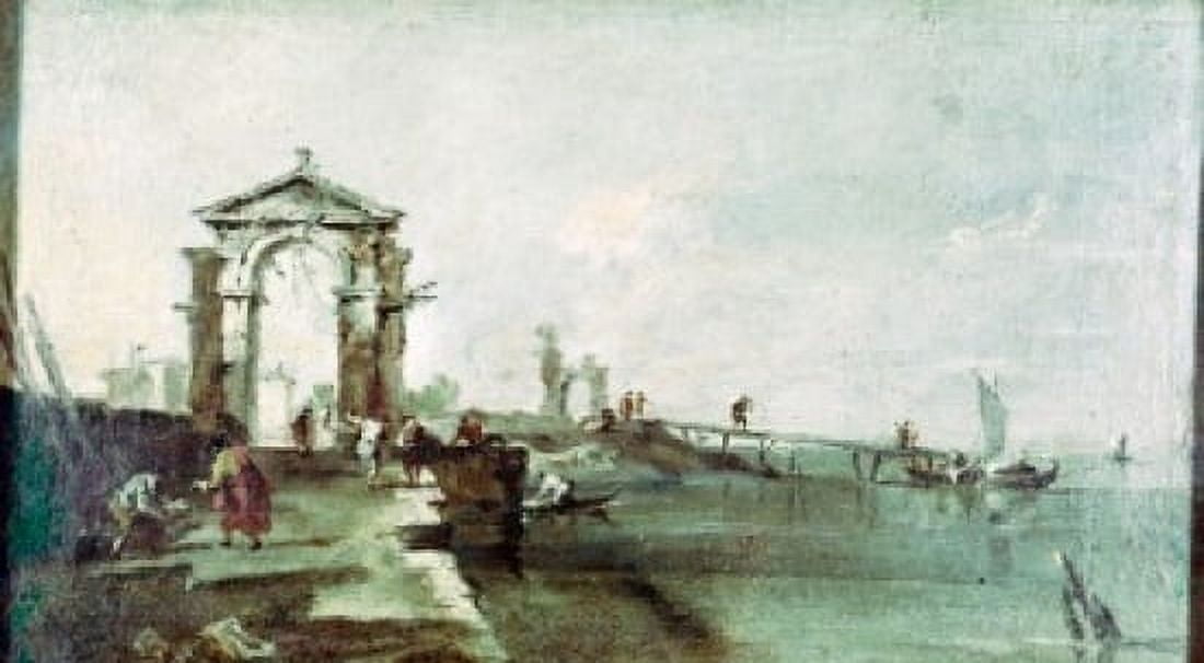 Scene in Venice by Francesco Guardi 1712-1793 Canvas Art - Francesco Guardi (24 x 36)