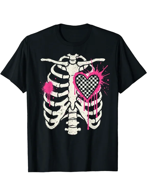 Scenecore Ribs & Heart | Still Emo Y2K 2000s Alt Mall Goth T-Shirt, Unisex T-Shirt