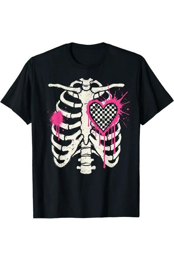 Scenecore Ribs & Heart | Still Emo Y2K 2000s Alt Mall Goth T-Shirt