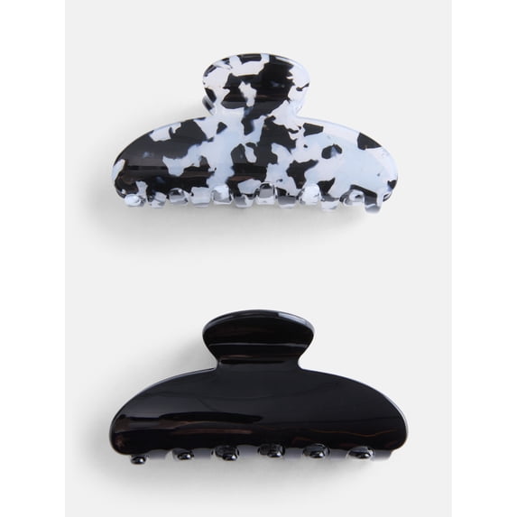 Scenario Women's Claw Hair Clips, 2-Pack