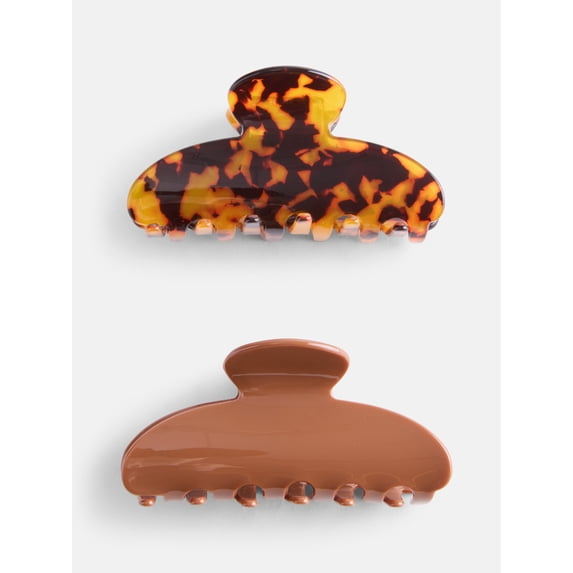 Scenario Women's Claw Hair Clips, 2-Pack