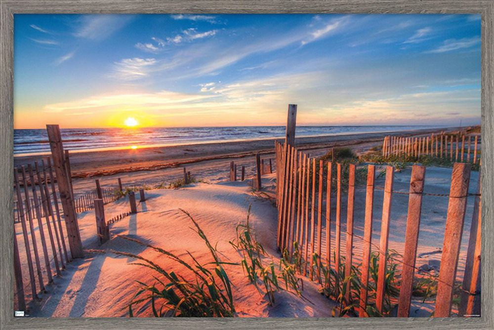 Scenery - Boardwalk Wall Poster, 14.725" x 22.375", Framed