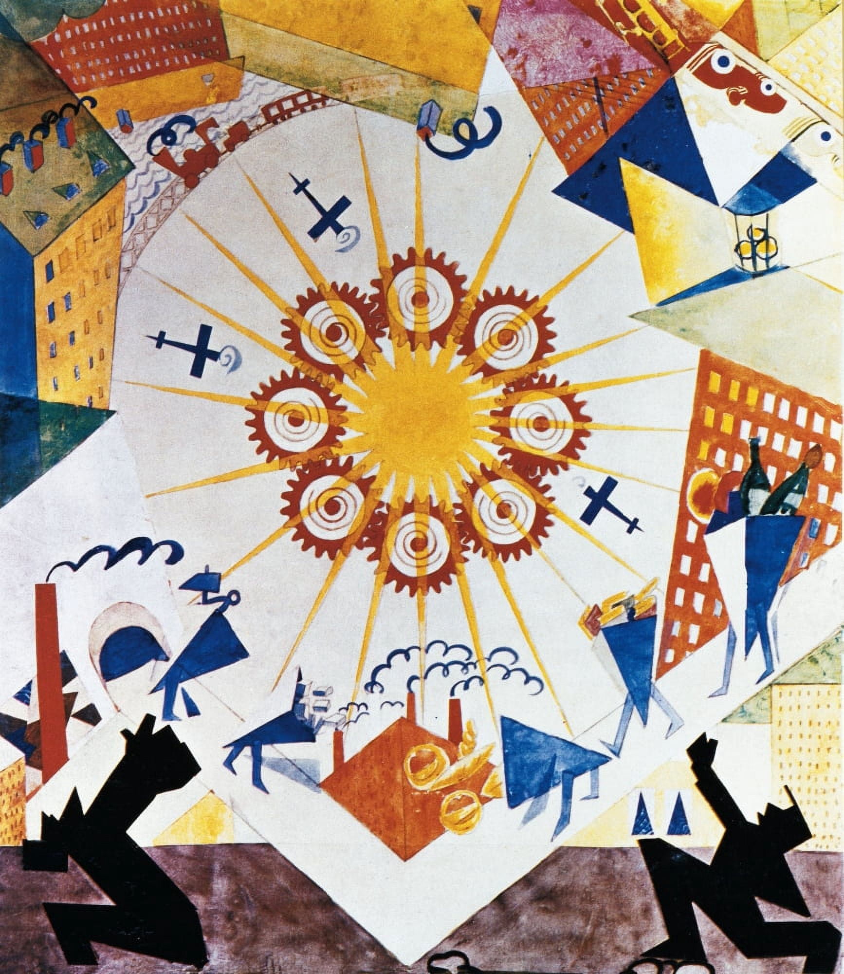 Scenery For The Vladimir MayakovskyS Play Mystery-Bouffe In 1919 Canvas Art - (24 x 36)