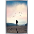 thumbnail image 1 of Scenery - Morning by the Lake Wall Poster, 22.375" x 34", Framed, 1 of 3