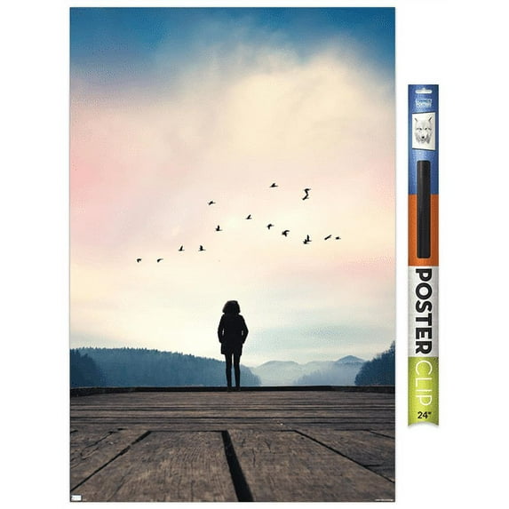 Scenery - Morning by the Lake Wall Poster, 22.375" x 34"