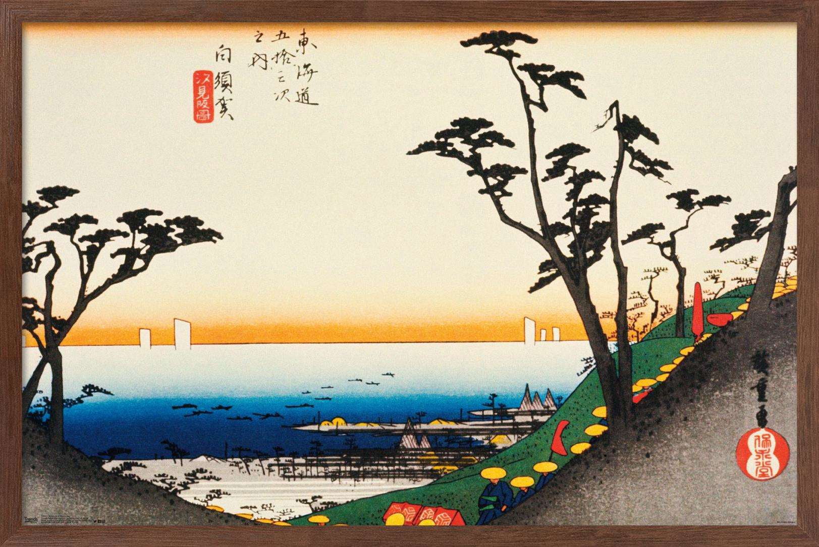Scenery Of Shirasuka Wall Poster, 14.725" x 22.375", Framed