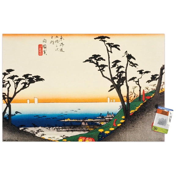 Scenery Of Shirasuka Wall Poster with Push Pins, 22.375" x 34"