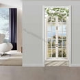 Scenery Outside The Glass Door Wall Painting Vinyl Peel And Stick
