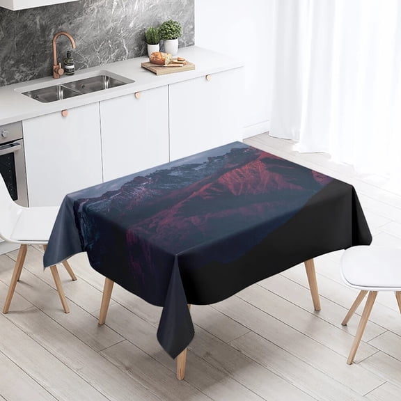 Scenery Printed Tablecloth Stain Resistant Waterproof Wedding Party Restaurant Banquet Decoration Home Table