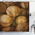 thumbnail image 1 of Scenery Shower Curtain Landscape from Another Door Antique Style Stone Village Tuscany Italian Valley Cloth Fabric Bathroom Decor Set with Hooks 69" W x 84" L Pale Brown, 1 of 1