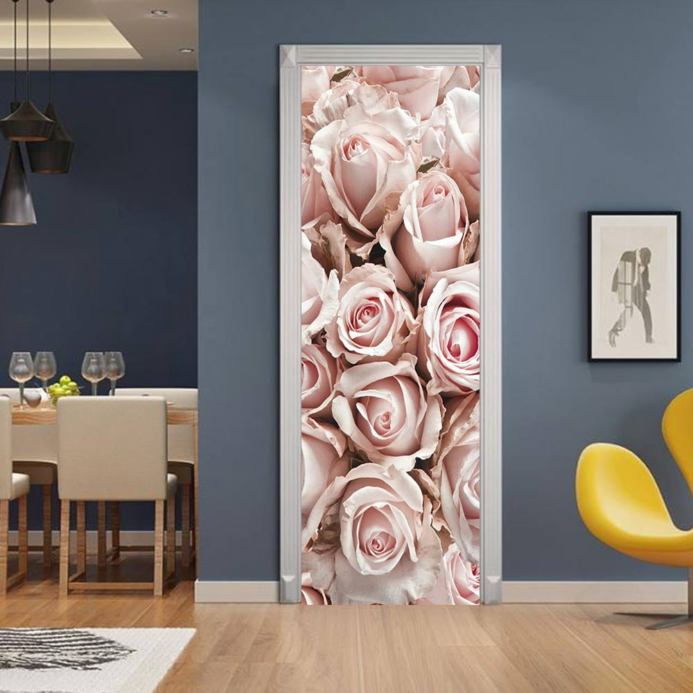 Scenery Wallpaper For Entrance Door Renovation Waterproof Self Adhesive ...