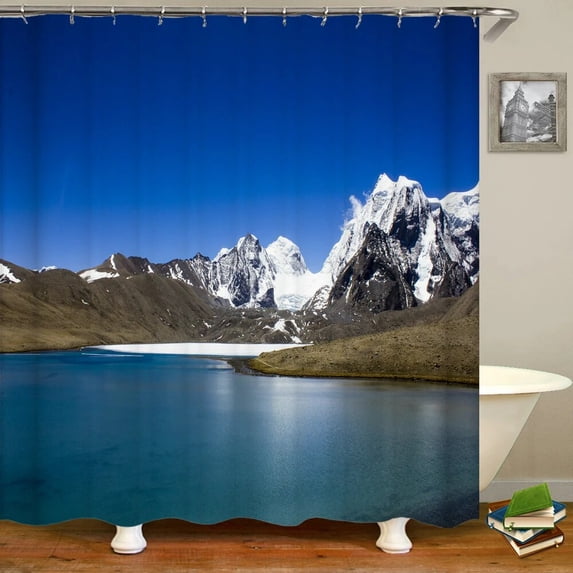 Scenery Waterproof Bathroom Shower Curtains Primeval Natural Forest Tree Bath Curtains 3d Printing With Washable Cloth