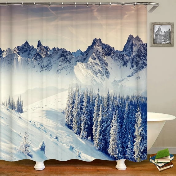 Scenery Waterproof Bathroom Shower Curtains Primeval Natural Forest Tree Bath Curtains 3d Printing With Washable Cloth