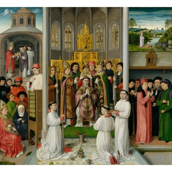 Scenes From Life Of St. Augustine Of Hippo Fine Art (24 x 18)