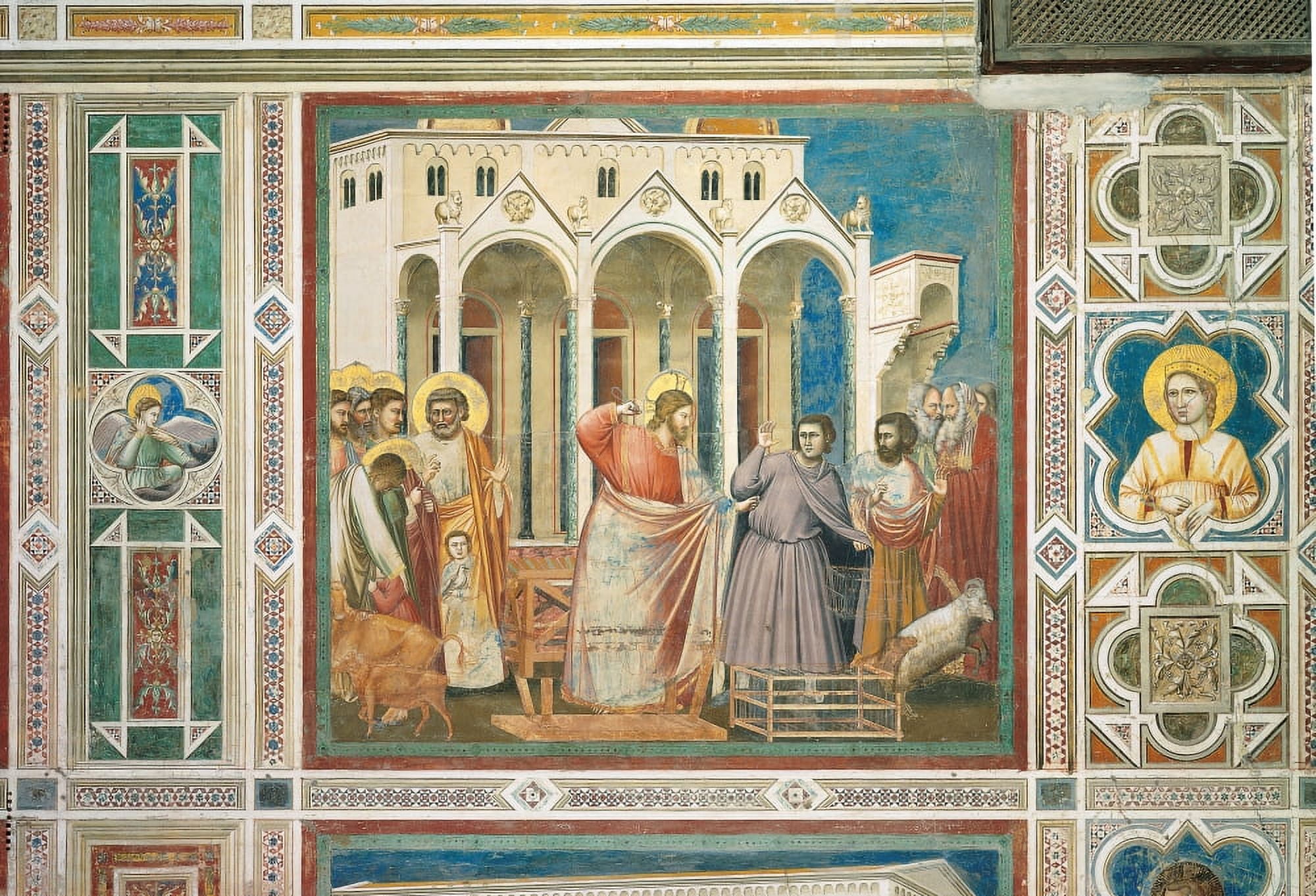 Scenes From The Life Of Christ Expulsion Of The Money Changers From The Temple Canvas Art - (24 x 18)