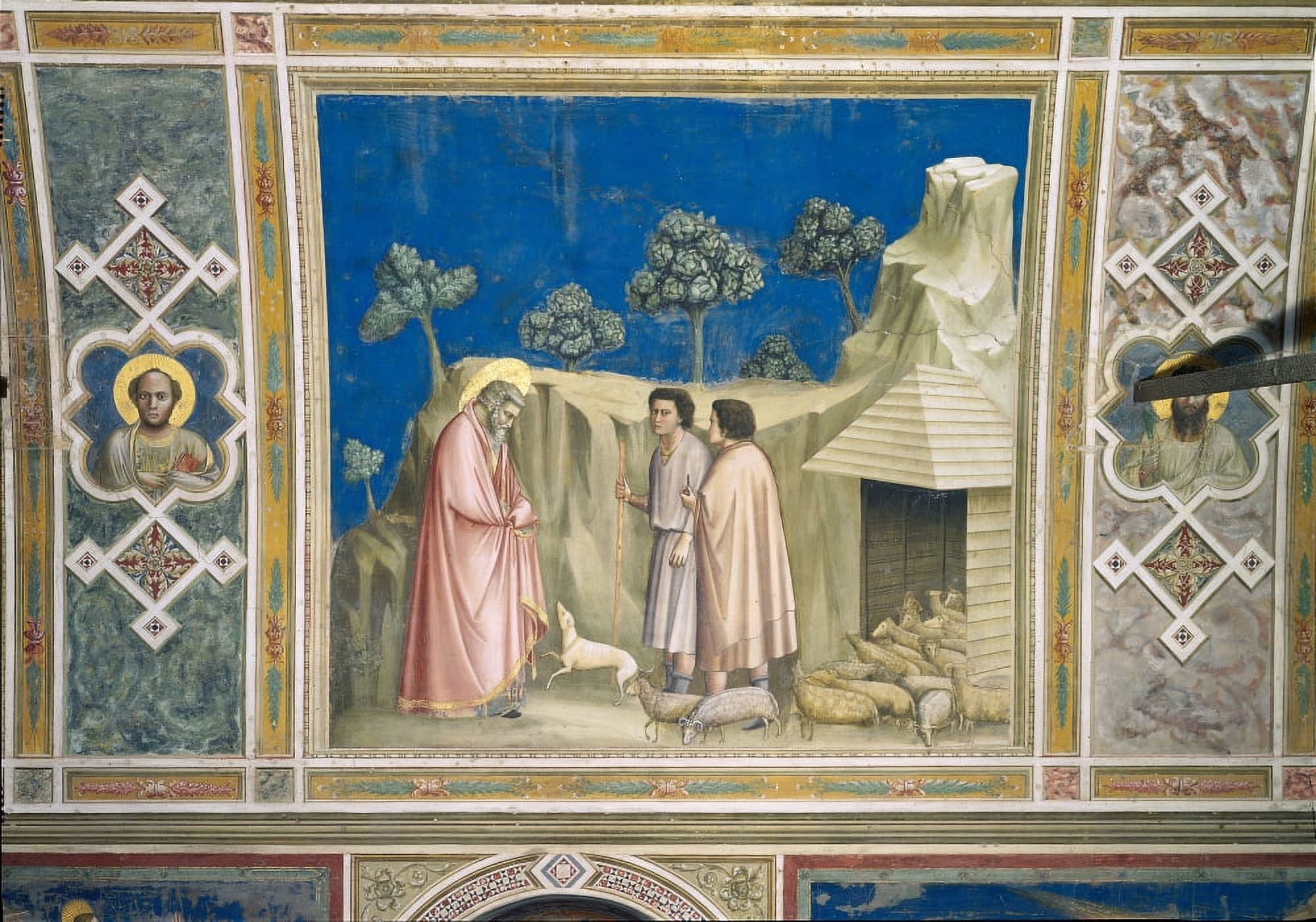 Scenes From The Life Of Joachim Joachim Among The Shepherds Canvas Art - (24 x 18)