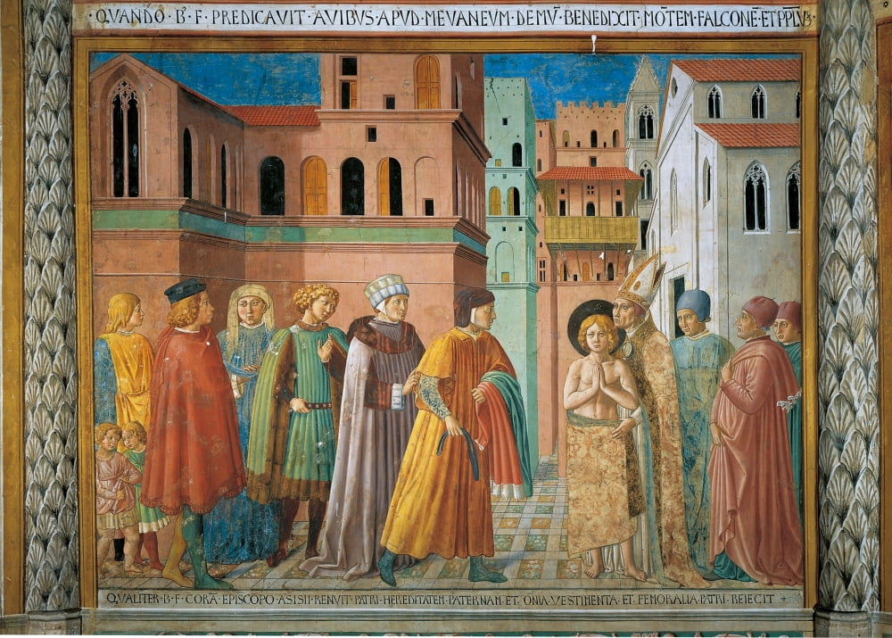 Scenes From The Life Of St Francis Renunciation Of Paternal Wealth Canvas Art - (36 x 24)