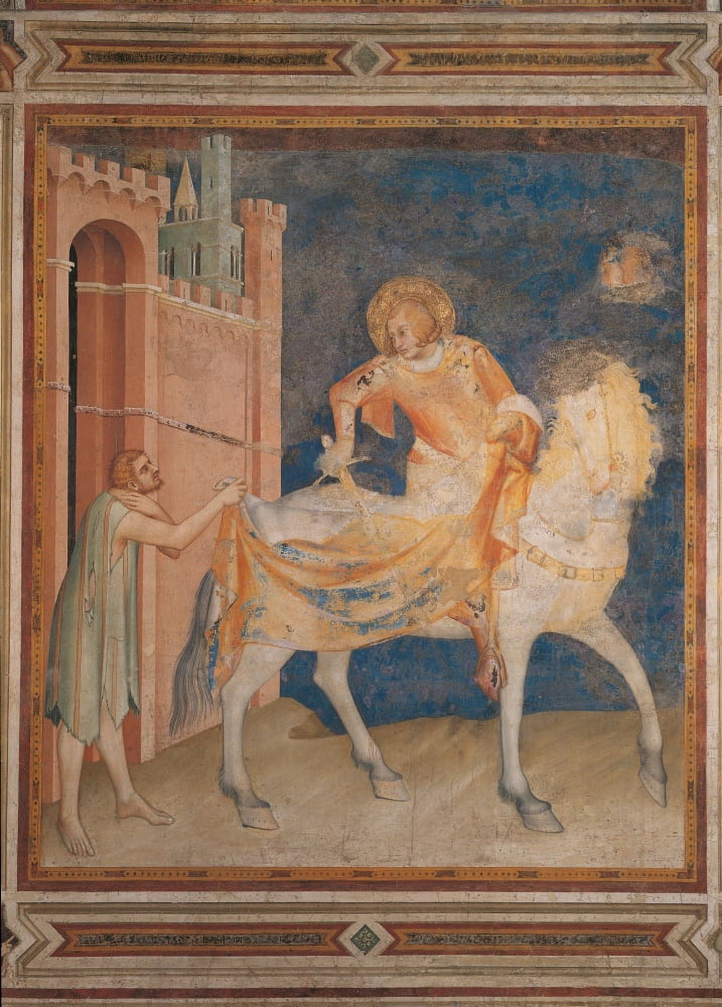 Scenes From The Life Of St Martin Division Of The Cloak Canvas Art -  (18 x 24)