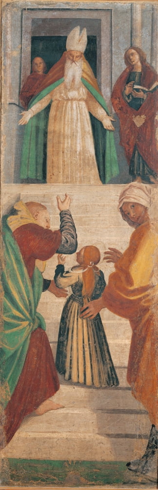 Scenes From The Life Of The Virgin Presentation Of The Virgin In The Temple Canvas Art - (18 x 24)
