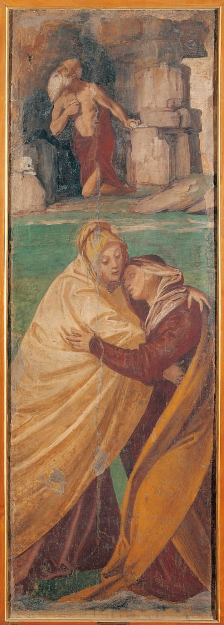 Scenes From The Life Of The Virgin Visitation Canvas Art - (18 x 24)