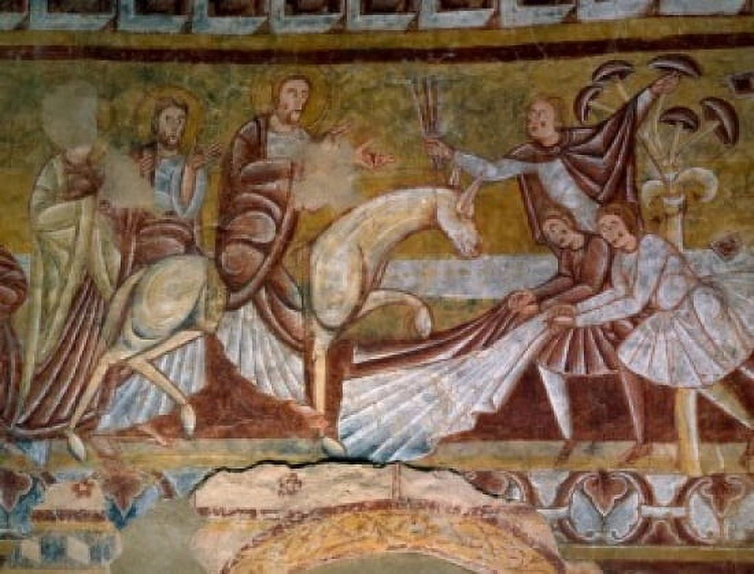 Scenes from the Bible by artist unknown fresco 12th century Canvas Art - (18 x 24)