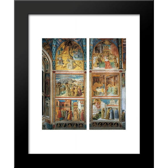Scenes from the Life of St. Francis (south wall) 20x24 Framed Art Print by Benozzo Gozzoli