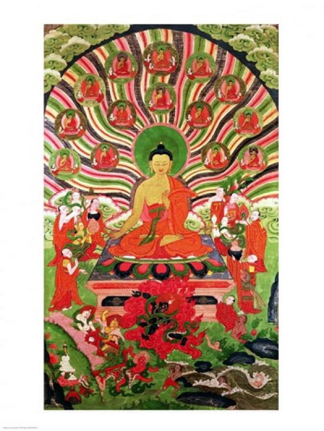 Scenes from the life of Buddha Canvas Art - (18 x 24)