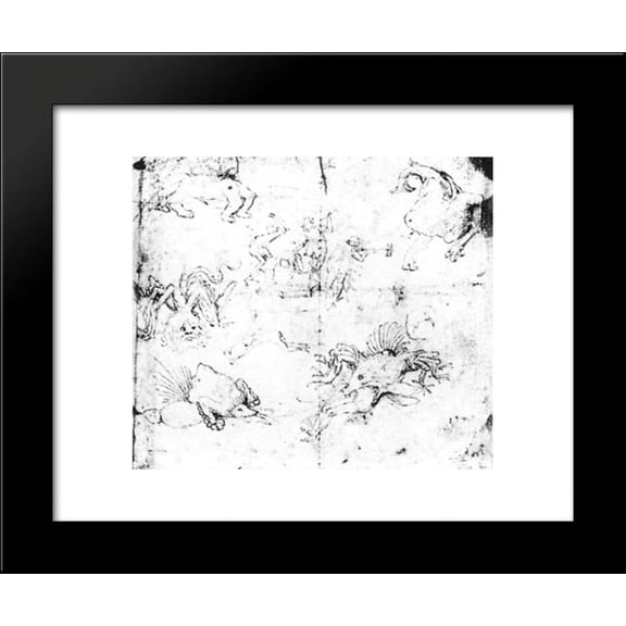 Scenes in Hell 20x24 Framed Art Print by Bosch, Hieronymus