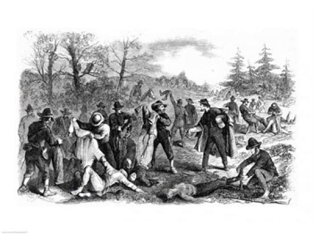 Scenes in the War Rebel Soldiers after Battle Peeling Canvas Art - (24 x 18)