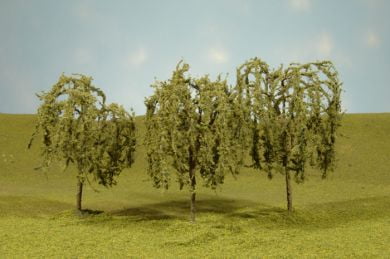Bachmann HO Scale Train Scenescapes 3"-3½ " Willow Trees (3 Per Box) 32014