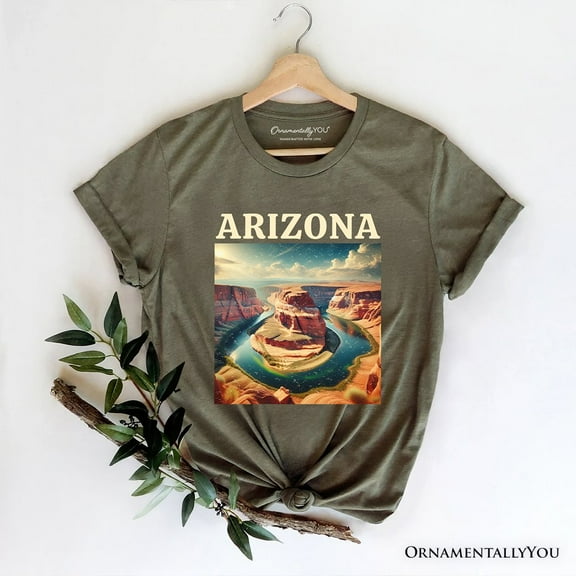 Scenic Arizona State Desert Canyon Vintage T-Shirt, Horseshoe Bend Tee and Southwest Nature Souvenir