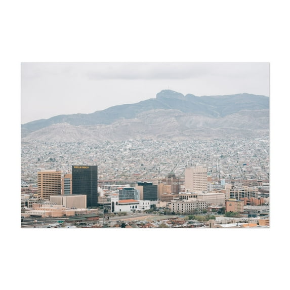 Scenic Drive, El Paso 01 - El Paso Texas Photography City Skyline Architecture Desert Mountain Landscape Unframed Wall Art Print 40 x 60 inches