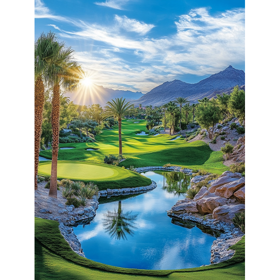 Scenic Golf Course Canvas Print/Wall Art Perfect for Living Room Bedroom Office Golf Room and Hotel Decor