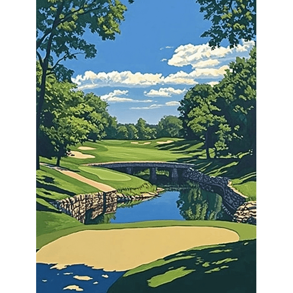 Scenic Golf Course Canvas Print/Wall ArtSuitable for Living RoomBedroomOfficeHallwayand Golf Club Decor