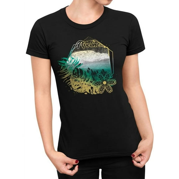 Pipeline Waveflower Beach Scene - T-shirt Women's