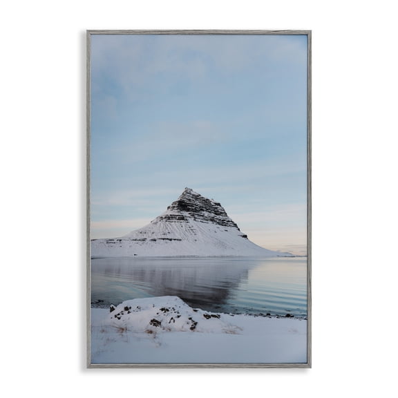 Stupell Industries Scenic Iceland Peninsula Gray Framed Giclee Art, design by Jade Sharp Photo, 30 x 20