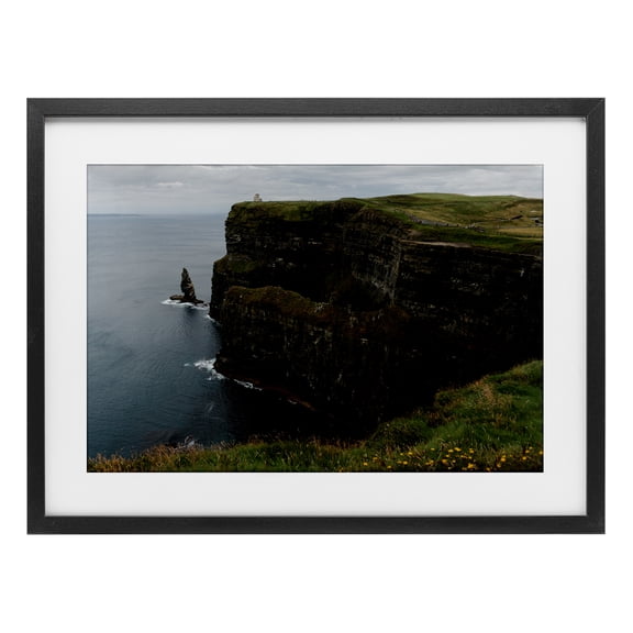 Stupell Industries Scenic Ireland Cliffs Black Framed Print Under Glass, design by Jade Sharp Photo, 14 x 20