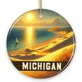 thumbnail image 1 of Scenic Michigan Sleeping Bear Dunes Ornament, Great Lakes Sunset Gift and Coastal Christmas Souvenir undefined, 1 of 7