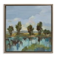 thumbnail image 1 of Stupell Industries Scenic River Reflections Brown Framed Floater Canvas Wall Art, design by Silvia Vassileva, 18 x 18, 1 of 9