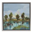 thumbnail image 1 of Stupell Industries Scenic River Reflections Gray Framed Floater Canvas Wall Art, design by Silvia Vassileva, 18 x 18, 1 of 9