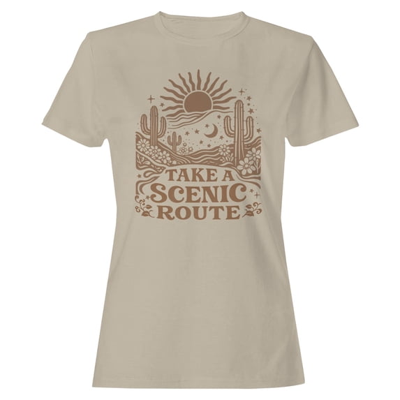 Scenic Route Classic Women's Sand T-shirt