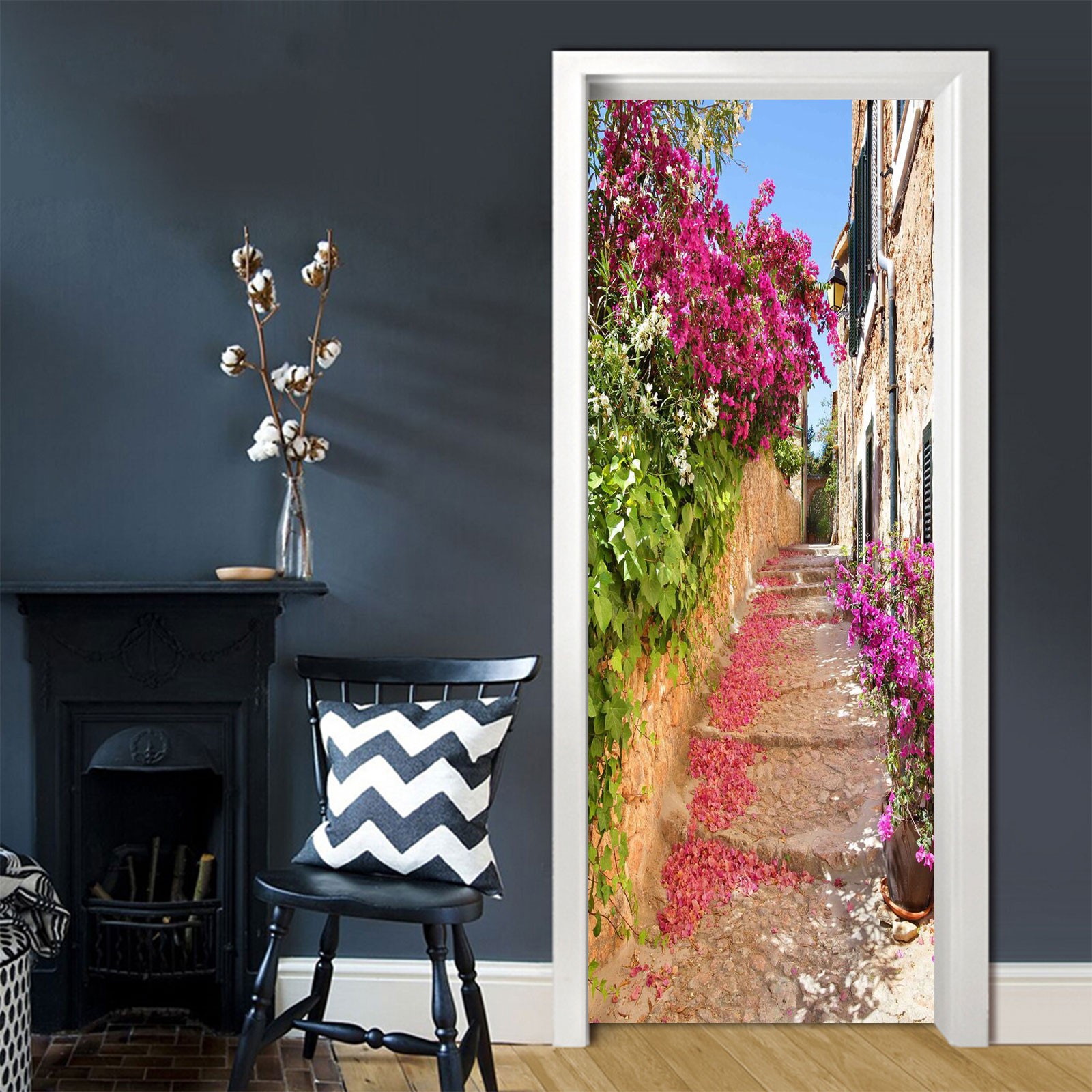 Scenic Series 3D Simulated Door Sticker Removable Wall Decal for
