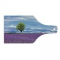 thumbnail image 1 of Scenic Summer Cutting Board, Lavender Field with a Tree and Sky, Decorative Tempered Glass Cutting and Serving Board, in 3 Sizes, by Ambesonne, 1 of 2