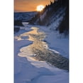 thumbnail image 1 of Scenic Sunset In Winter Over Phelan Creek Alongside The Richardson Highway Interior Alaska Poster Print, 1 of 3