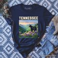 thumbnail image 1 of Scenic Tennessee State Great Smoky Mountains T-Shirt, Black Bear and Wildflower Nature Tee and Travel Souvenir, 1 of 10