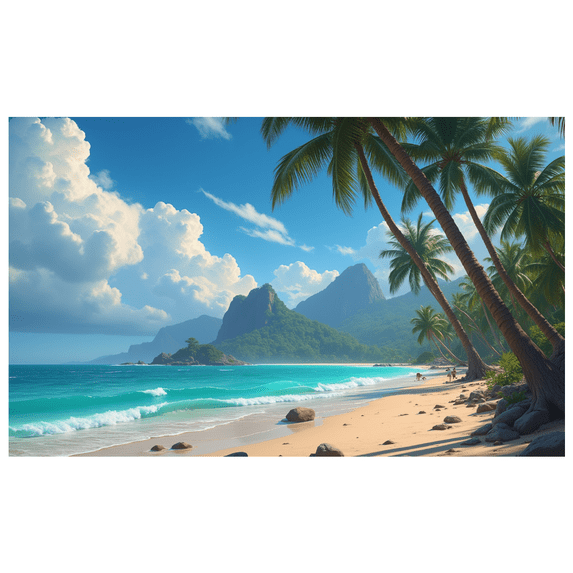 Scenic Tropical Backdrop Beach Landscape Photography Nature Panorama for Travel Wedding Event