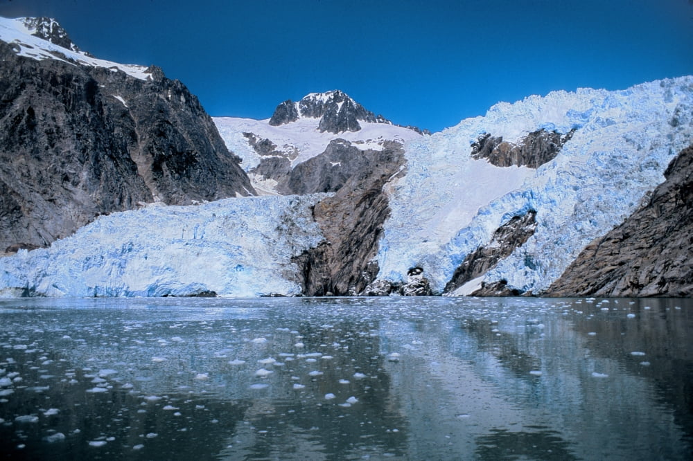Scenic View Of Northwestern Glacier In Kenai Fjords National Park In Southcentral Alaska During Summer Canvas Art - Mark Kelley Design Pics (34 x 22)