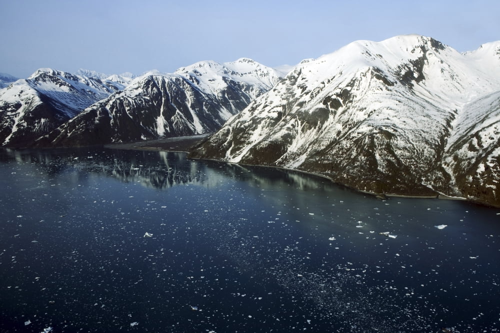 Scenic View Of Disenchantment Bay In Russell Fjord Wilderness Near Yakutat Alaska Canvas Art - Don Pitcher Design Pics (17 x 11)